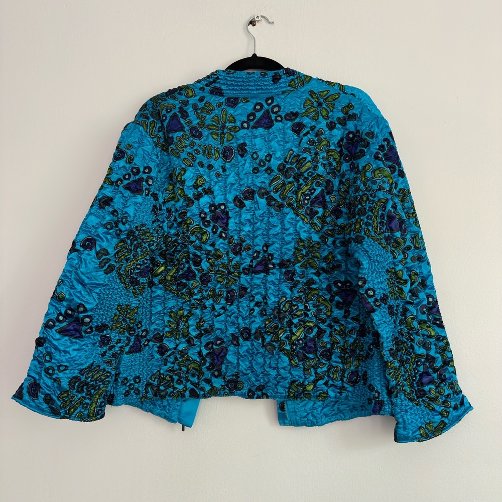 Ruby Rd Blue and Green Puffer Jacket - Picture 3 of 3